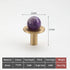 JAYA Nordic Natural Stone Ball Cabinet Knobs with Brass Base Single Hole Drawer Pulls for Dresser Wardrobe Shoe Cabinet