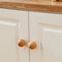 JAYA Round Wooden Cabinet Knobs Natural Wood Drawer Pulls for Wardrobe Cupboard Dresser Furniture