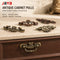 JAYA Antique Metal Drop Bail Cabinet Pull Handles Vintage Brass Finish for Kitchen Drawer Dresser Wardrobe Furniture
