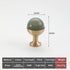 JAYA Nordic Natural Stone Ball Cabinet Knobs with Brass Base Single Hole Drawer Pulls for Dresser Wardrobe Shoe Cabinet