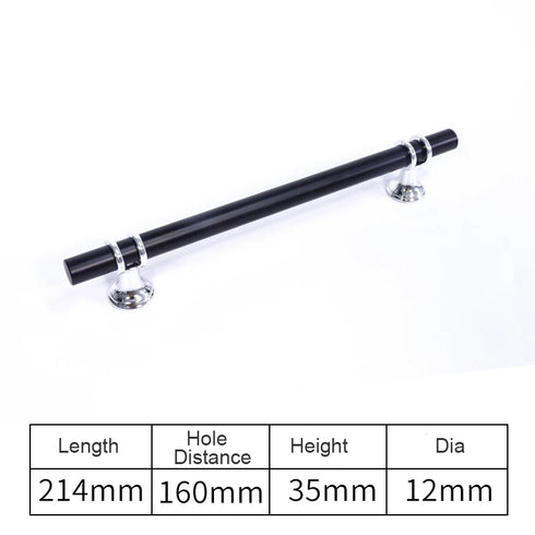 JAYA Polished Gold Aluminum Fluted Cabinet Pull Handle Two Hole Drawer Handle for Kitchen Wardrobe Furniture