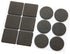JAYA Self-Adhesive Plastic Reusable Furniture Pads Round Square Chair Leg Floor Protectors for Tables Cabinets and Sofas