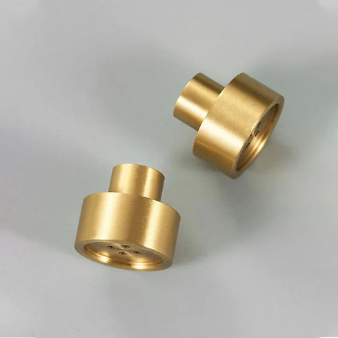 JAYA Solid Brass Round Button Design Cabinet Knobs for Kitchen Drawer Wardrobe Door Dresser Furniture Hardware