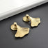 JAYA Ginkgo Leaf Cabinet Pendant Pull Aluminum Alloy Satin Brass Finish Decorative Drawer Handle for Wardrobe Cupboard