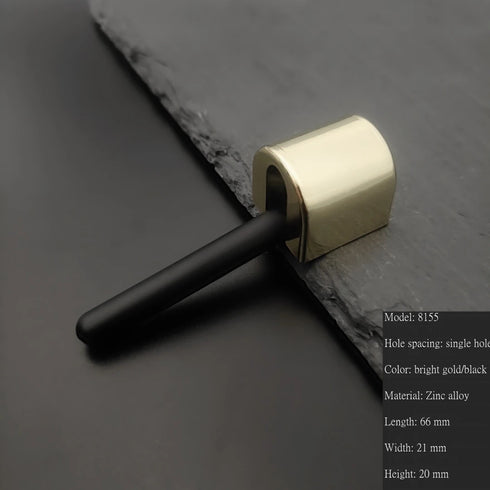 JAYA Modern Minimalist Zinc Alloy L-Shaped Single-Hole Cabinet Handles Black Gray Gold Drawer Pulls