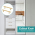 JAYA Polished Gold Aluminum Fluted Cabinet Pull Handle Two Hole Drawer Handle for Kitchen Wardrobe Furniture