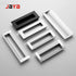 JAYA Modern Aluminum Alloy Recessed Cabinet Handles Black Silver Flush Finger Pulls for Kitchen Drawers Wardrobes Furniture
