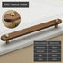 JAYA Solid American Walnut Cabinet Handles Drawer Pulls and Knobs with Brass Accents for Kitchen Wardrobe Cupboard Furniture