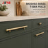JAYA Brushed Brass Finish T-Bar Cabinet Pull Handles Smooth Round Gold Drawer Knobs for Kitchen Cupboard Wardrobe Furniture