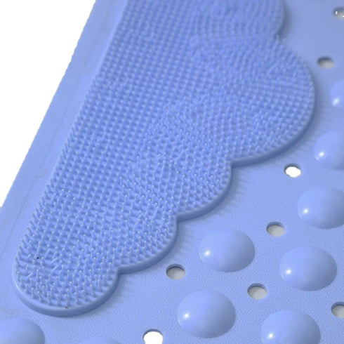 JAYA Rectangular Non Slip Bath Mat with Drainage Holes Massage Shower Floor Pad for Bathroom Bathtub Hotel and Home Use