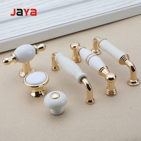 JAYA Europe Type Is Contracted Generous Circular Ceramic Modern Kitchen & Bedroom Cabinet Handle