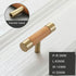 JAYA 140mm Pulls Brass Walnut Kitchen Kitchen Cabinet Drawer Door Pull Adjustable Hole Distance with Screw