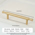 JAYA Solid Brass Cabinet Pull Handles and Knobs Satin Gold Furniture Hardware for Kitchen Drawers Wardrobe Doors