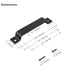 JAYA Matte Black Carbon Steel Barn Door Pull Handle with Mounting Screws for Wooden Sliding Cabinet Kitchen Partition Door