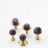 JAYA Nordic Natural Stone Ball Cabinet Knobs with Brass Base Single Hole Drawer Pulls for Dresser Wardrobe Shoe Cabinet