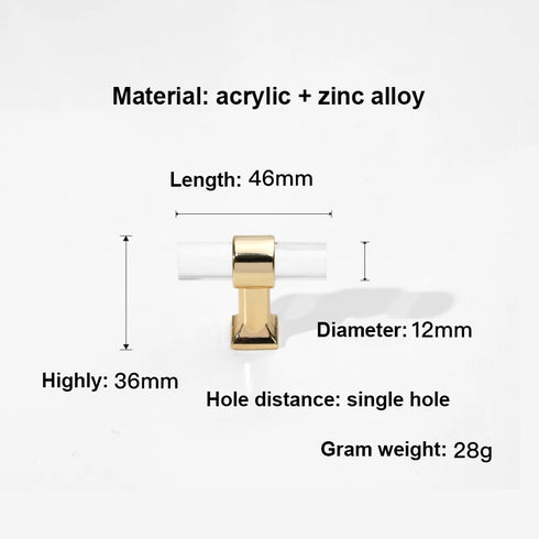 JAYA Durable Decorative Handle Hardware Acrylic Serving Tray Handles Silver Clear Acrylic Tray Handle