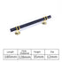 JAYA Polished Gold Aluminum Fluted Cabinet Pull Handle Two Hole Drawer Handle for Kitchen Wardrobe Furniture
