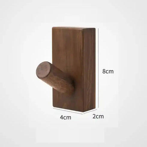 JAYA New Style Walnut Wood Coat Hook for Home Kitchen Solid Wood Entrance Wall Hanging High-End Punch-Free Door Back