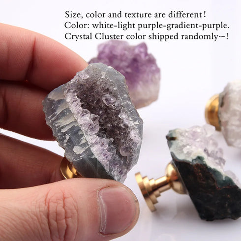 JAYA Unique Door Stone Cabinet Drawer Knobs Cupboard Dresser Drawer Pulls Handles Crystal Handle Knobs Furniture Door Handle