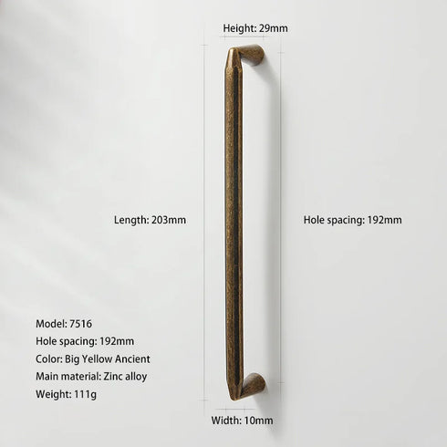 JAYA Retro Zinc Alloy Wardrobe Door Handle Modern Light Luxury Simple Bronze Single-hole Drawer Cabinet Wine