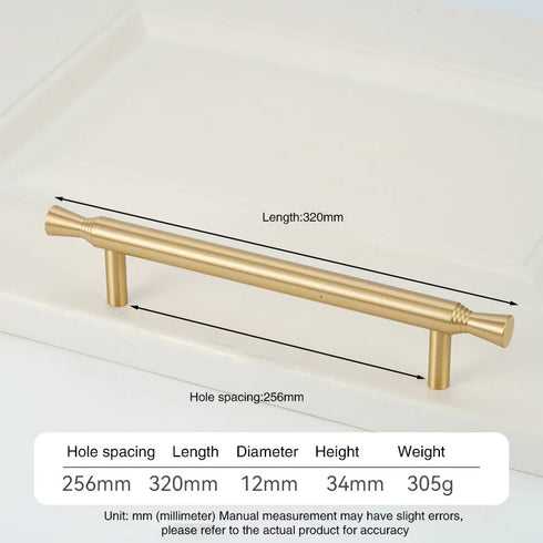 JAYA Solid Brass Cabinet Pull Handles and Knobs Satin Gold Furniture Hardware for Kitchen Drawers Wardrobe Doors