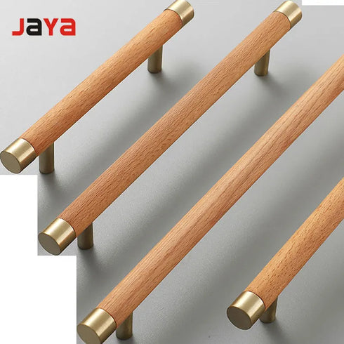 JAYA 140mm Pulls Brass Walnut Kitchen Kitchen Cabinet Drawer Door Pull Adjustable Hole Distance with Screw