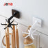 JAYA Self-Adhesive Rotating Multi-Hook Wall Hanger No-Drill Plastic Utensil Key Clothes Organizer for Kitchen Bathroom