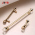 JAYA Gold Crystal End Cabinet Pulls Zinc Alloy Wardrobe Drawer Furniture Door Handles