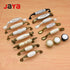 JAYA European Crackle Ceramic Cabinet Handles and Knobs Antique Bronze Drawer Wardrobe Door Pulls