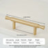 JAYA Solid Brass Cabinet Pull Handles and Knobs Satin Gold Furniture Hardware for Kitchen Drawers Wardrobe Doors