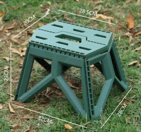 JAYA Durable Plastic Folding Step Stool with Carry Handle Non-Slip Portable Kids Utility Stool for Home Kitchen Bathroom Outdoor