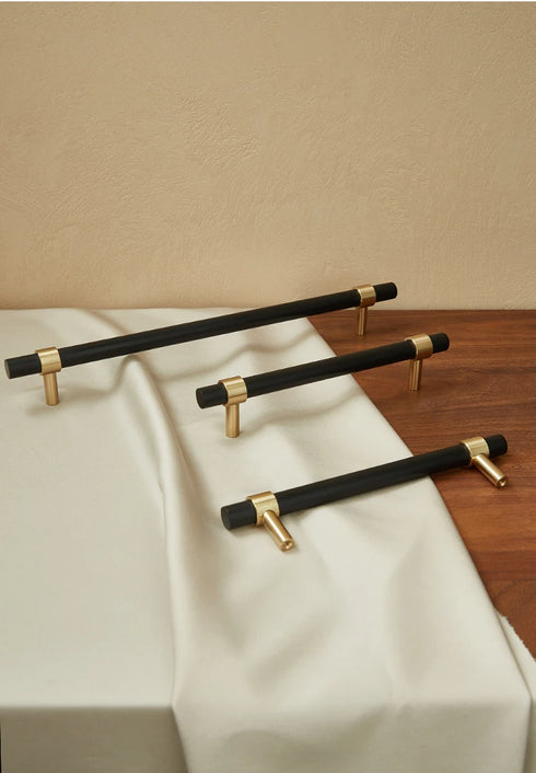JAYA Stainless Steel and Brass Base Furniture Kitchen Cabinet Pull Handle Drawer and Dresser Pulls Knobs Pulls Handles Door Knob