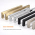 JAYA Modern Aluminum Alloy Cabinet Pull Handles Square Bar Drawer Handles Chrome Satin Gold Black