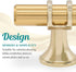 JAYA Polished Gold Aluminum Fluted Cabinet Pull Handle Two Hole Drawer Handle for Kitchen Wardrobe Furniture