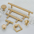JAYA Solid Brass Cabinet Pull Handles and Knobs Satin Gold Furniture Hardware for Kitchen Drawers Wardrobe Doors