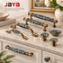 JAYA High Quality Ceramic Zinc Alloy Handle American Style Cabinet Wardrobe Shoe Cabinet Drawer Kitchen Door Single Hole