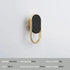 JAYA Zinc Alloy Cabinet Pull Handle Gold Frame Black Marble Effect Inlay for Wardrobe Drawer Door Furniture