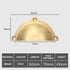JAYA Luxury Brass Drawer Pulls Modern Kitchen Cabinets Gold Semicircle Invisible Handles Dresser Bedroom Furniture Patina Brass