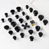 JAYA Modern Matte Black Brass Ball Cabinet Knob, Single-Hole Drawer Pull for Wardrobes and Kitchen Cabinets