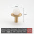 JAYA Nordic Natural Stone Ball Cabinet Knobs with Brass Base Single Hole Drawer Pulls for Dresser Wardrobe Shoe Cabinet