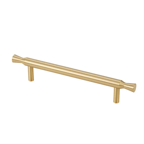 JAYA Solid Brass Cabinet Pull Handles and Knobs Satin Gold Furniture Hardware for Kitchen Drawers Wardrobe Doors