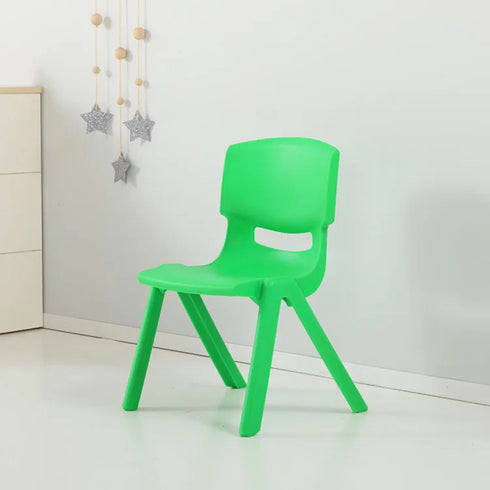 JAYA Meida MD-SLY01 Modern Light Green Plastic Durable Non-Tilting Button Seat Recliner Kids Chair Living Room Kindergarten Use