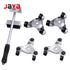 JAYA 5 Piece Furniture Lifter Mover Set with 4 Silver Triangular 3 Wheel Roller Dollies for Sofa Cabinet Appliance