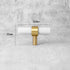JAYA Luxury Marble and Brass Cabinet Handles Green White T Bar Pulls Knobs for Kitchen Cabinets Drawers and Wardrobes