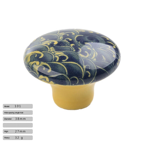 JAYA High Quality Ceramic Zinc Alloy Handle American Style Cabinet Wardrobe Shoe Cabinet Drawer Kitchen Door Single Hole