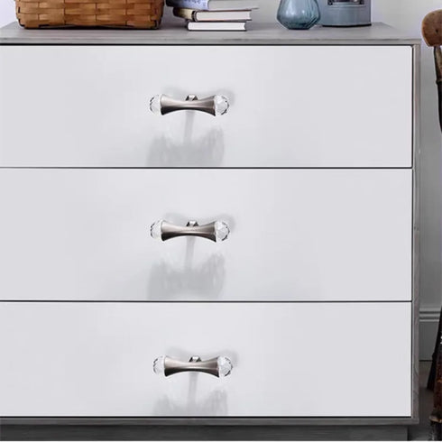 JAYA Gold Crystal End Cabinet Pulls Zinc Alloy Wardrobe Drawer Furniture Door Handles