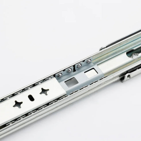 JAYA 45mm Three-Section Locking Heavy Duty Steel Telescopic Drawer Slides for Industrial Cabinets Kitchen & Hotel Use