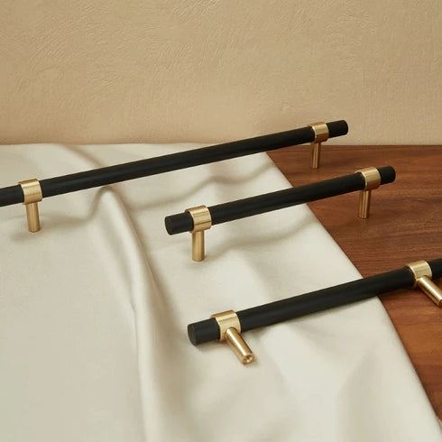 JAYA Stainless Steel and Brass Base Furniture Kitchen Cabinet Pull Handle Drawer and Dresser Pulls Knobs Pulls Handles Door Knob