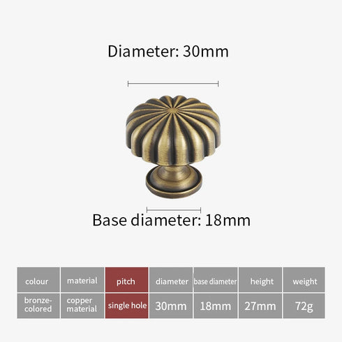 JAYA Antique Bronze Solid Brass Cabinet Handles Wardrobe Pull Cupboard Door Knob Kitchen Accessories Retro Furniture Hardware