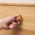 JAYA Round Wooden Cabinet Knobs Natural Wood Drawer Pulls for Wardrobe Cupboard Dresser Furniture